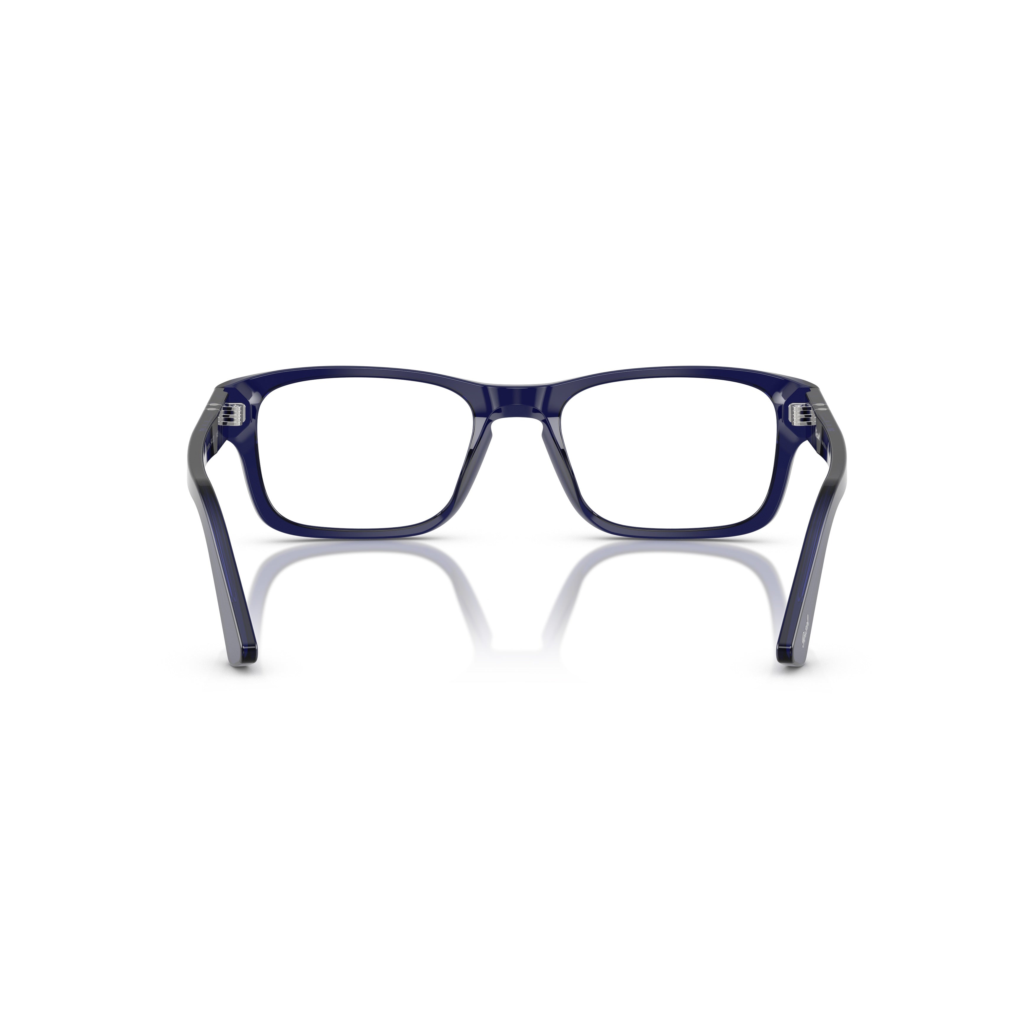 0po3364v Rectangular Acetate Eyeglasses with Silver Accents