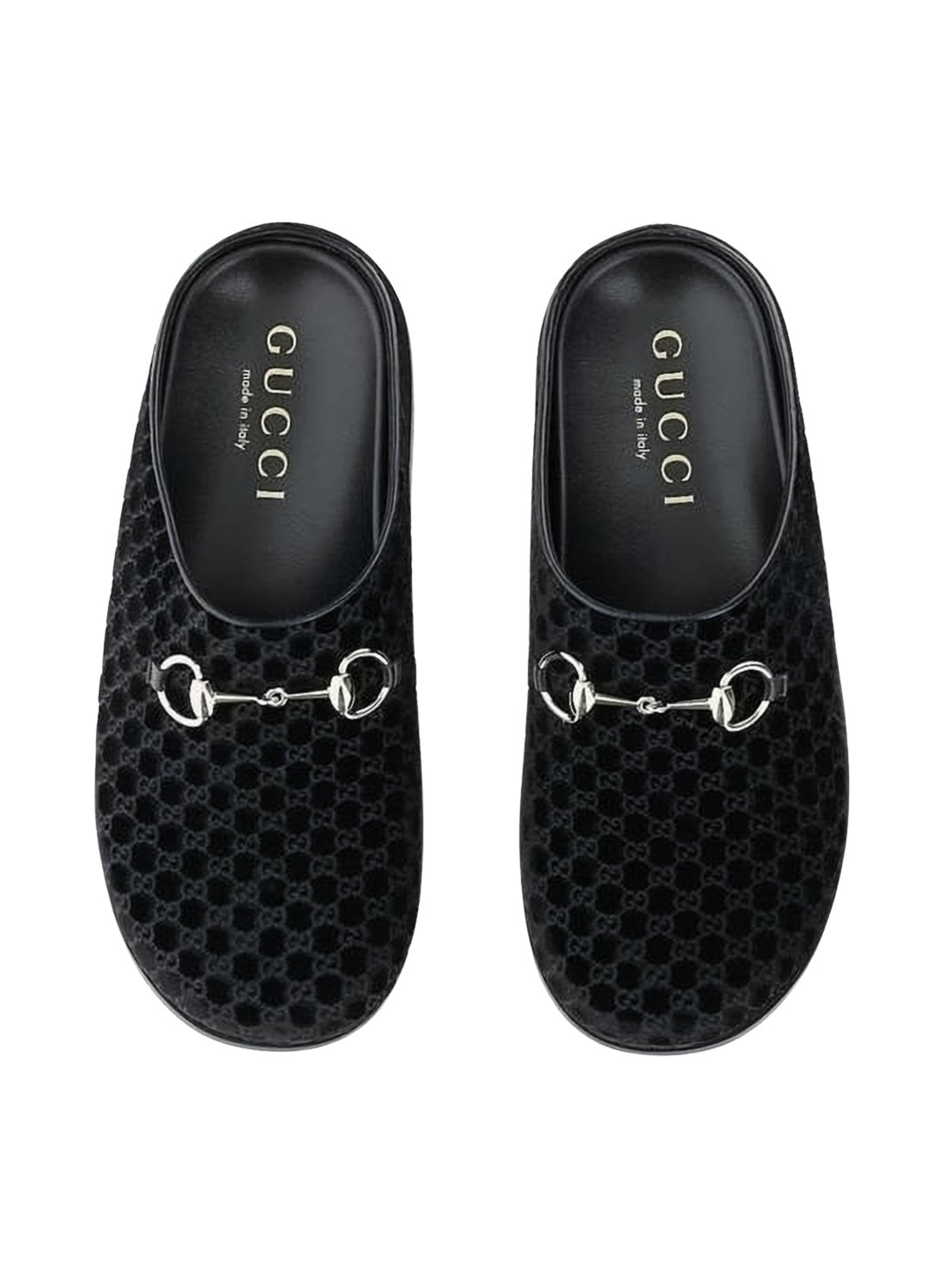 Black Velvet Slip-On Mules