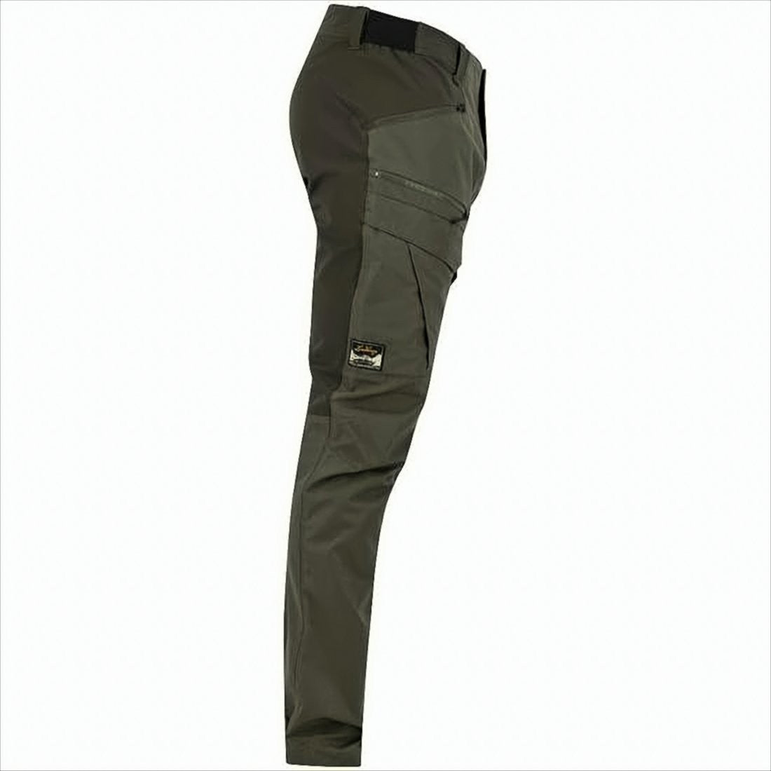Two-Tone Utility Straight Pants with Reinforced Panels