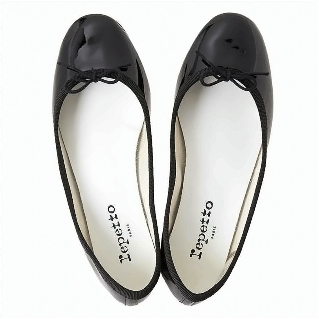 Patent Leather Ballet Flats with Bow Detail