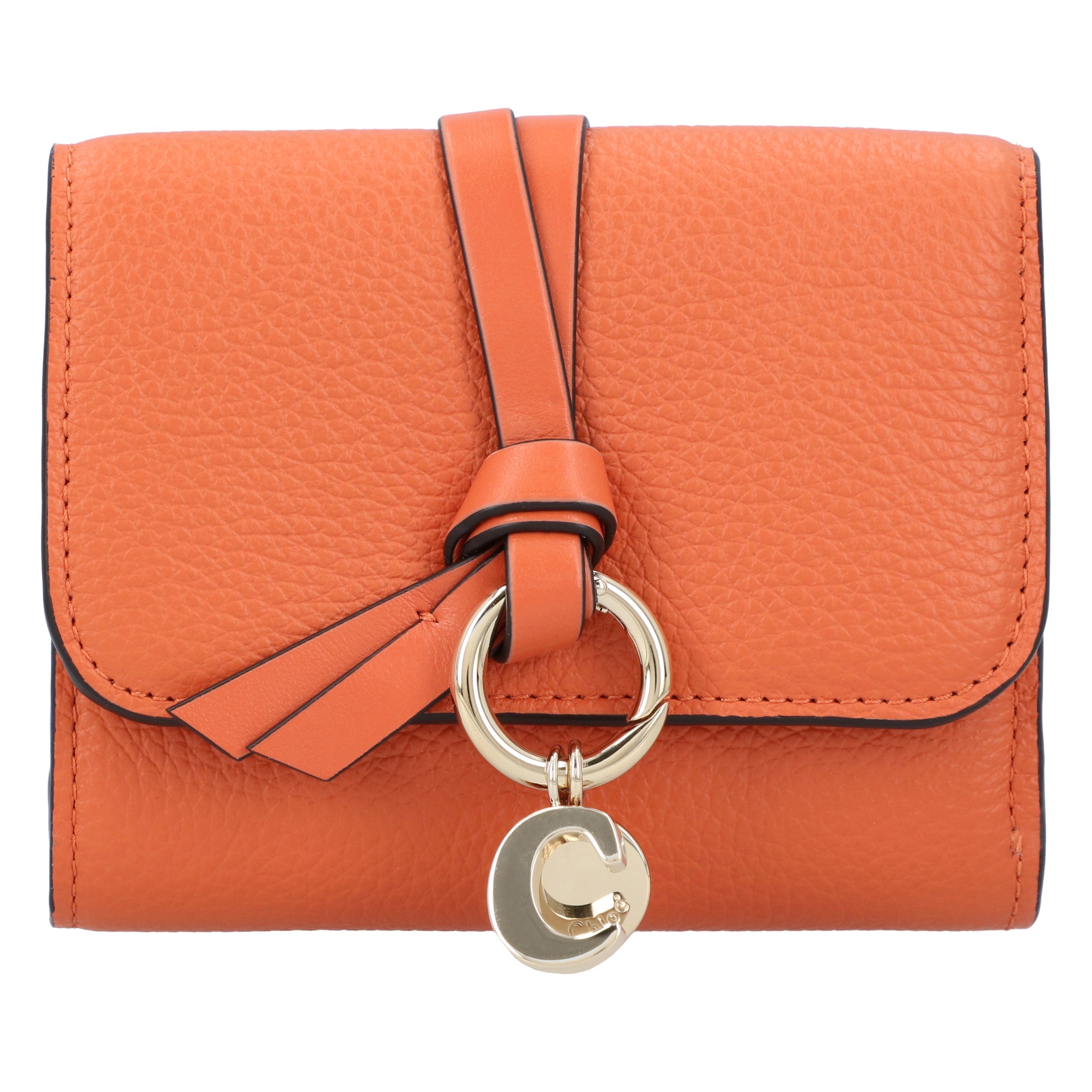 Small Alphabet Tri-Fold Wallet Orange