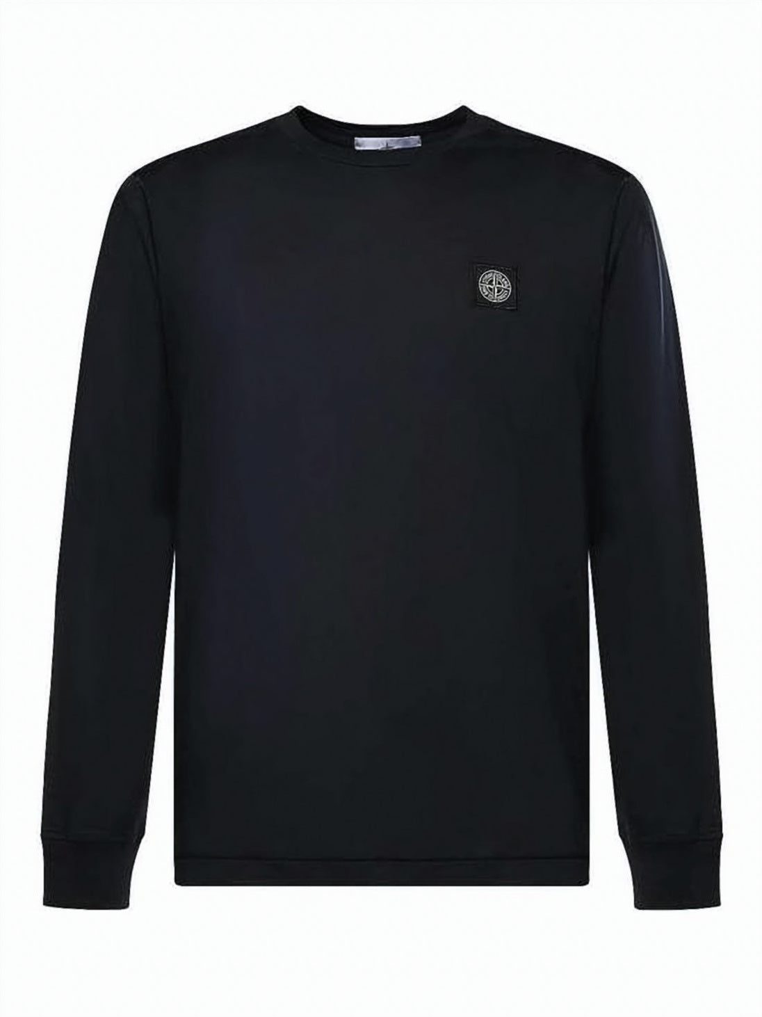 Long-Sleeve Crew Neck T-Shirt with Subtle Logo Detail