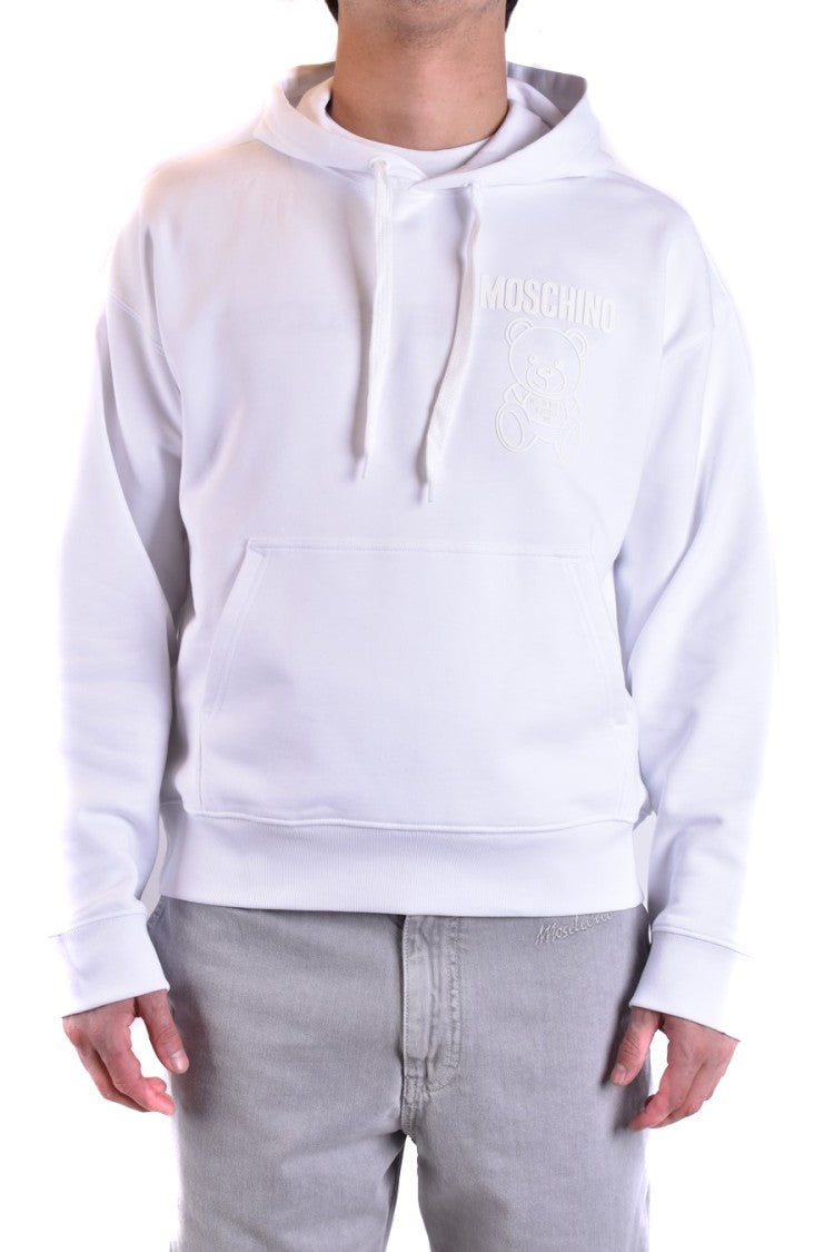 White Cotton Hoodie Sweatshirt