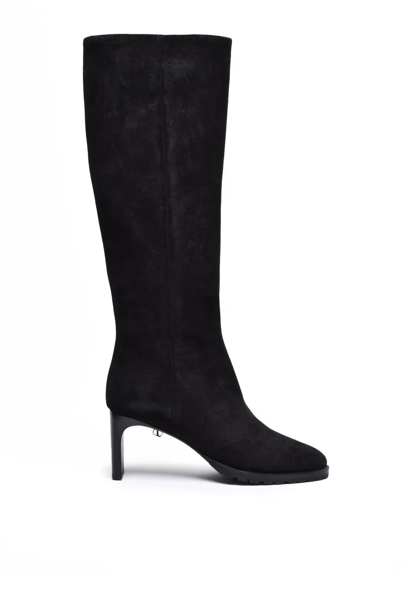 Women's Suede Boots - Black