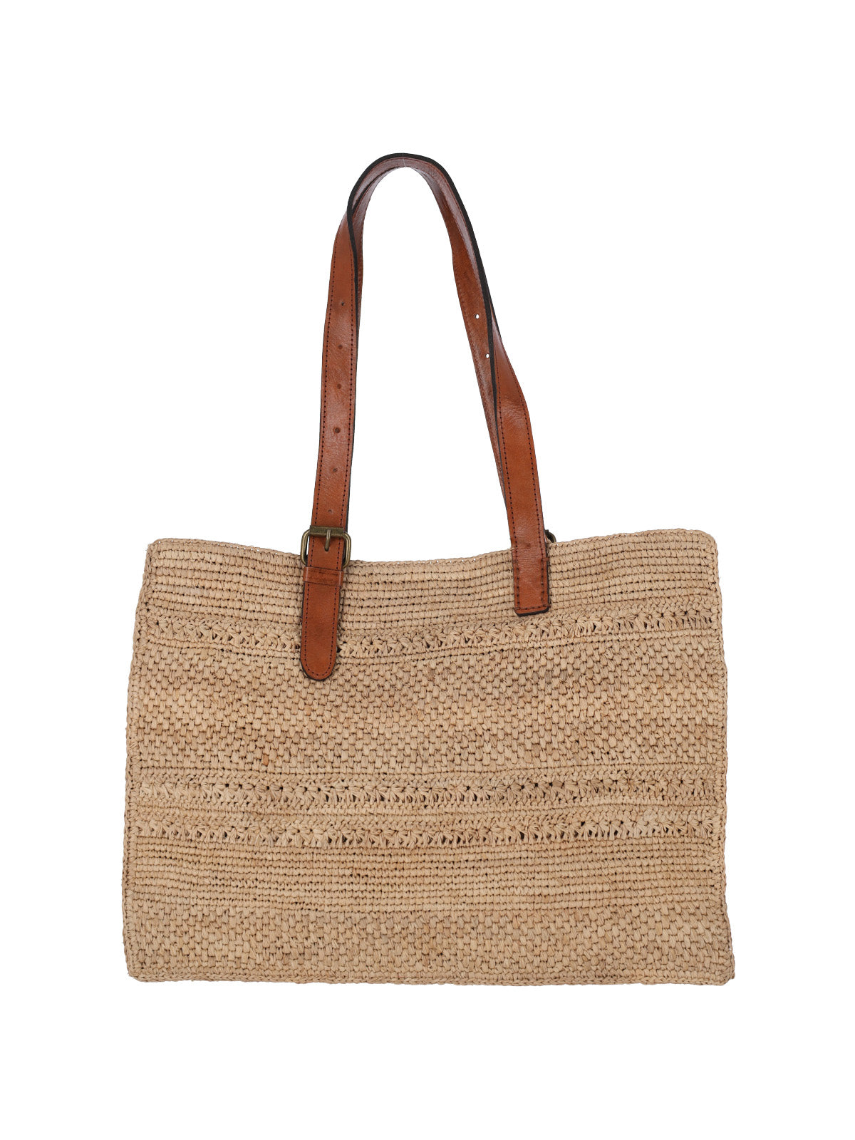 Natural Beige Nomade Woven Raffia Tote