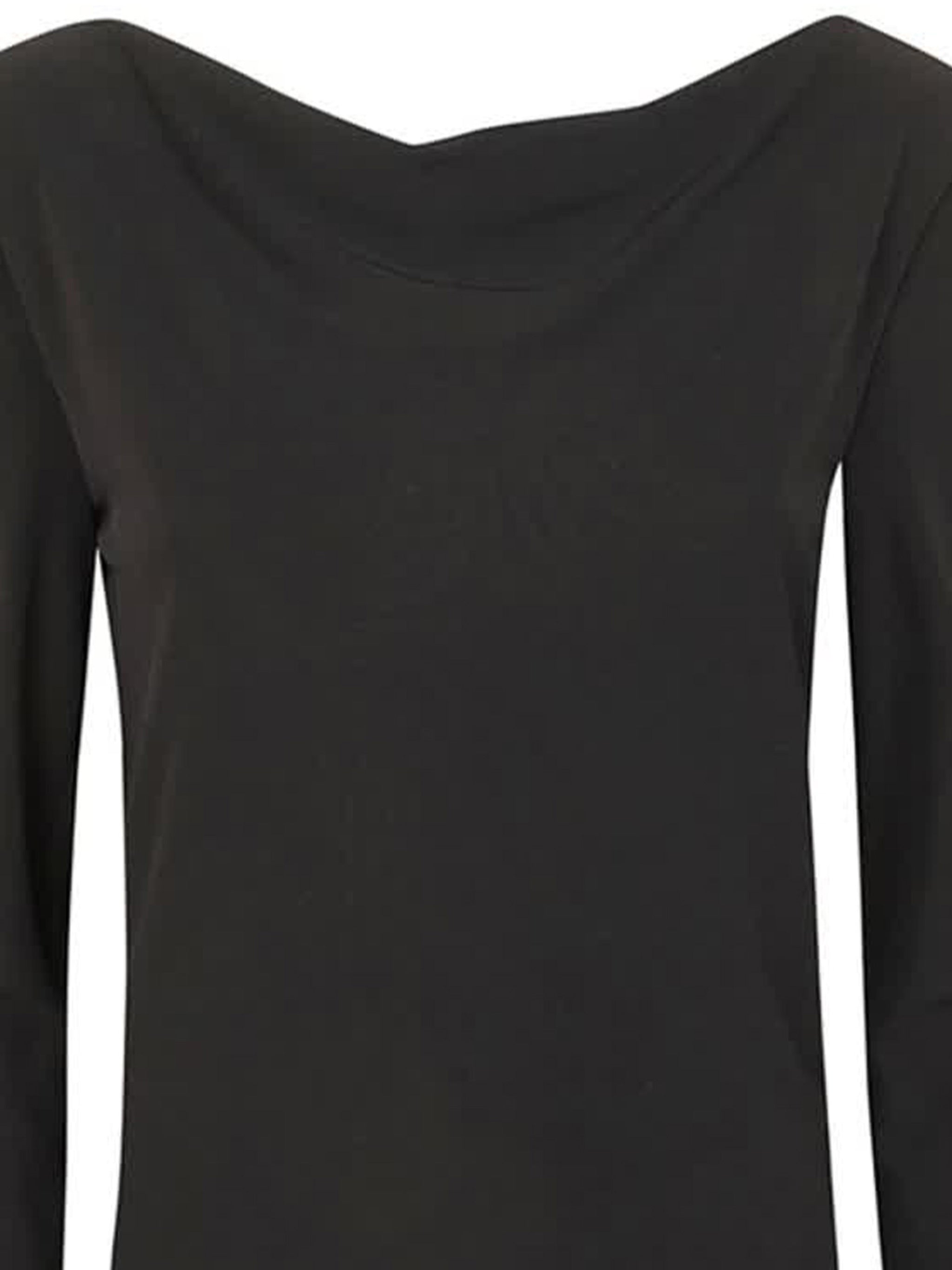 Black Maglietta Draped Viscose Sweater