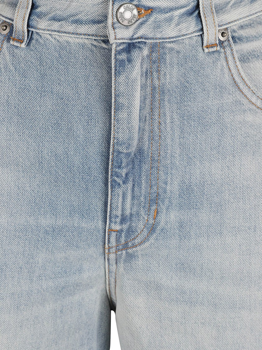 High-Waisted Wide-Leg Denim Jeans