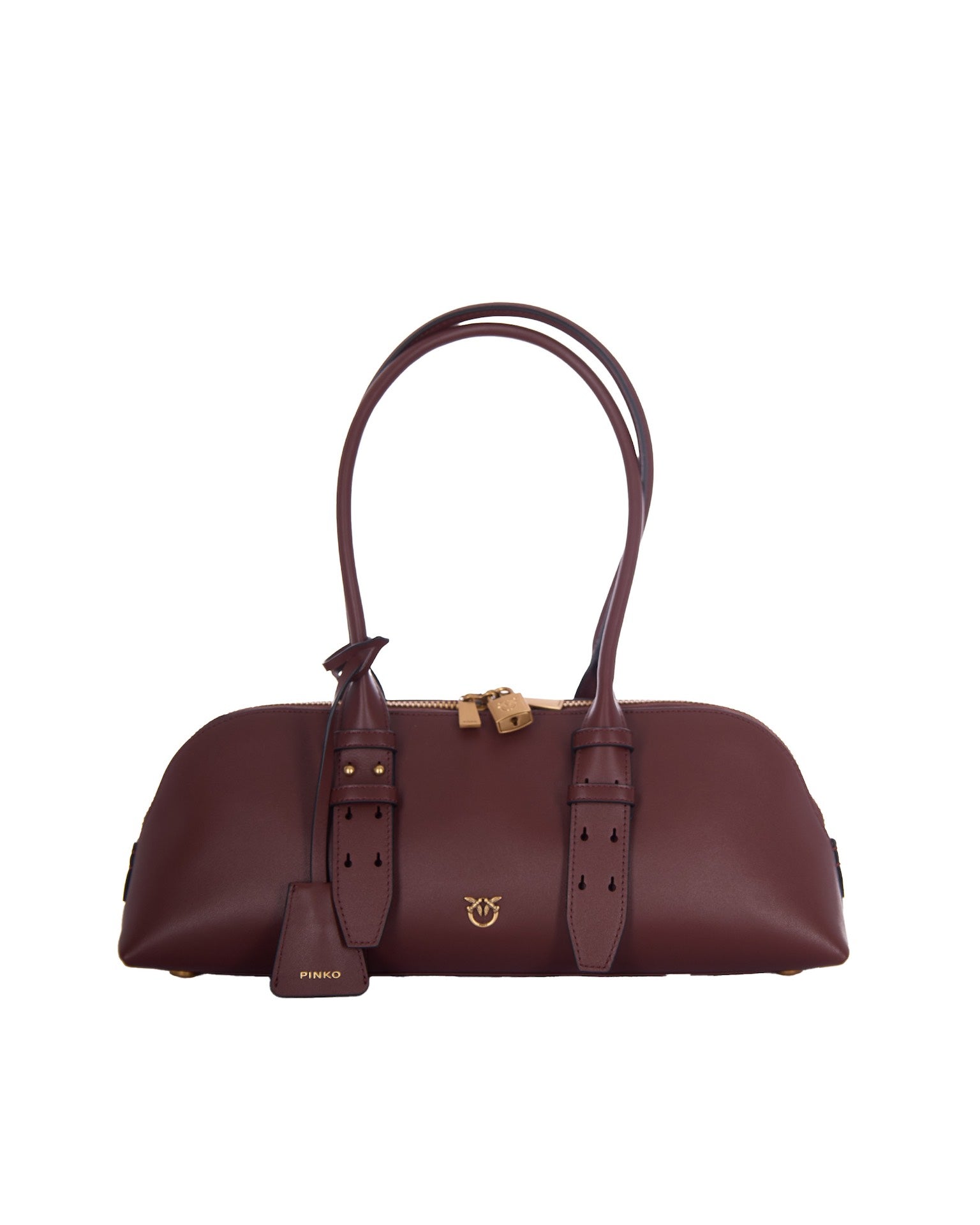 Structured Bowling Bag in Deep Burgundy
