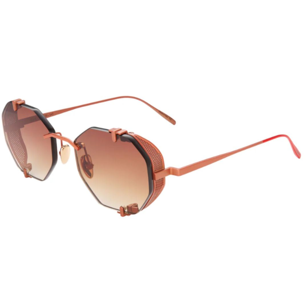 Sever Sv-4 Gradient Tint Octagonal Sunglasses with Titanium Frame
