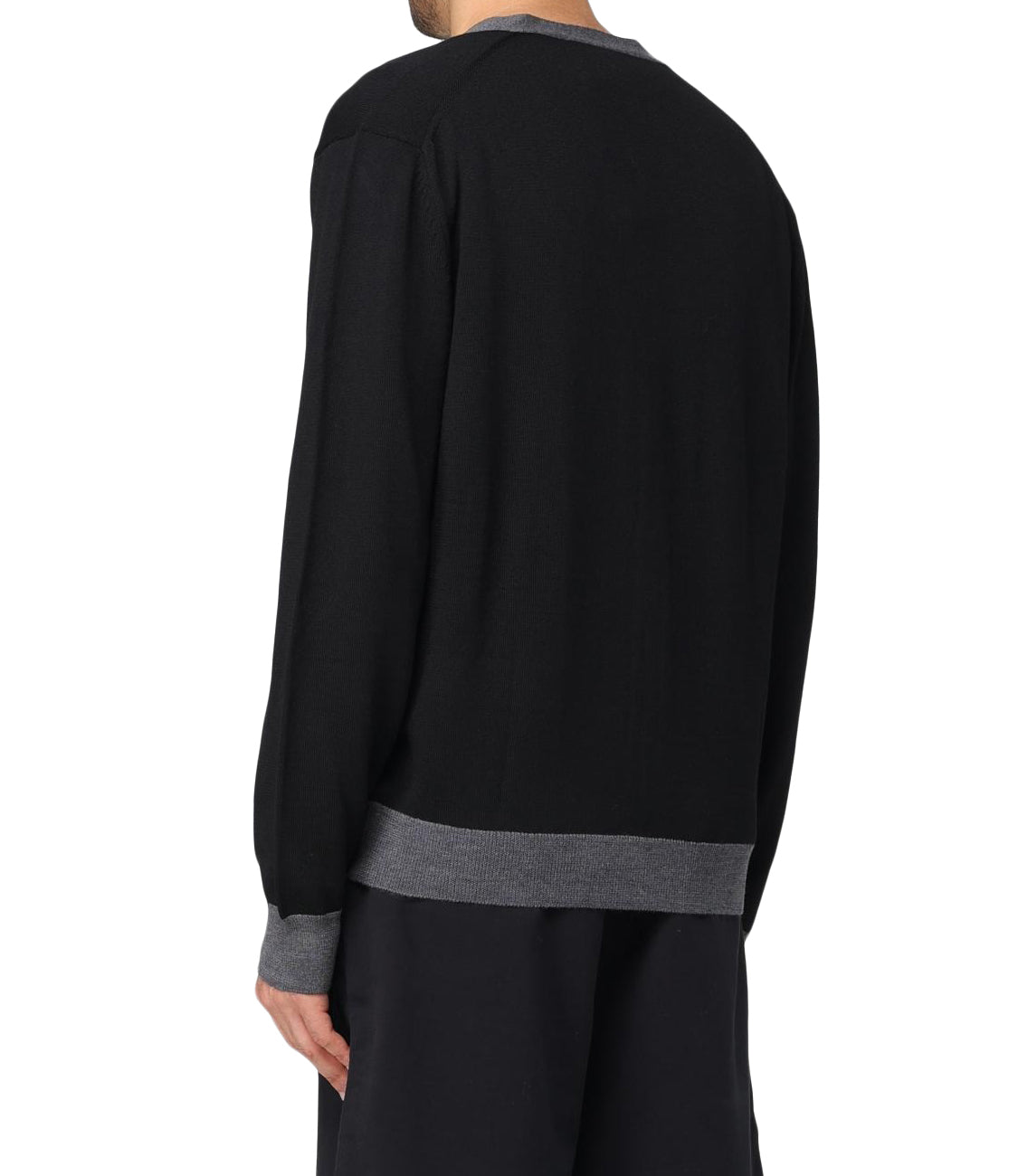 Button-Up Wool Cardigan With Embroidered Detail