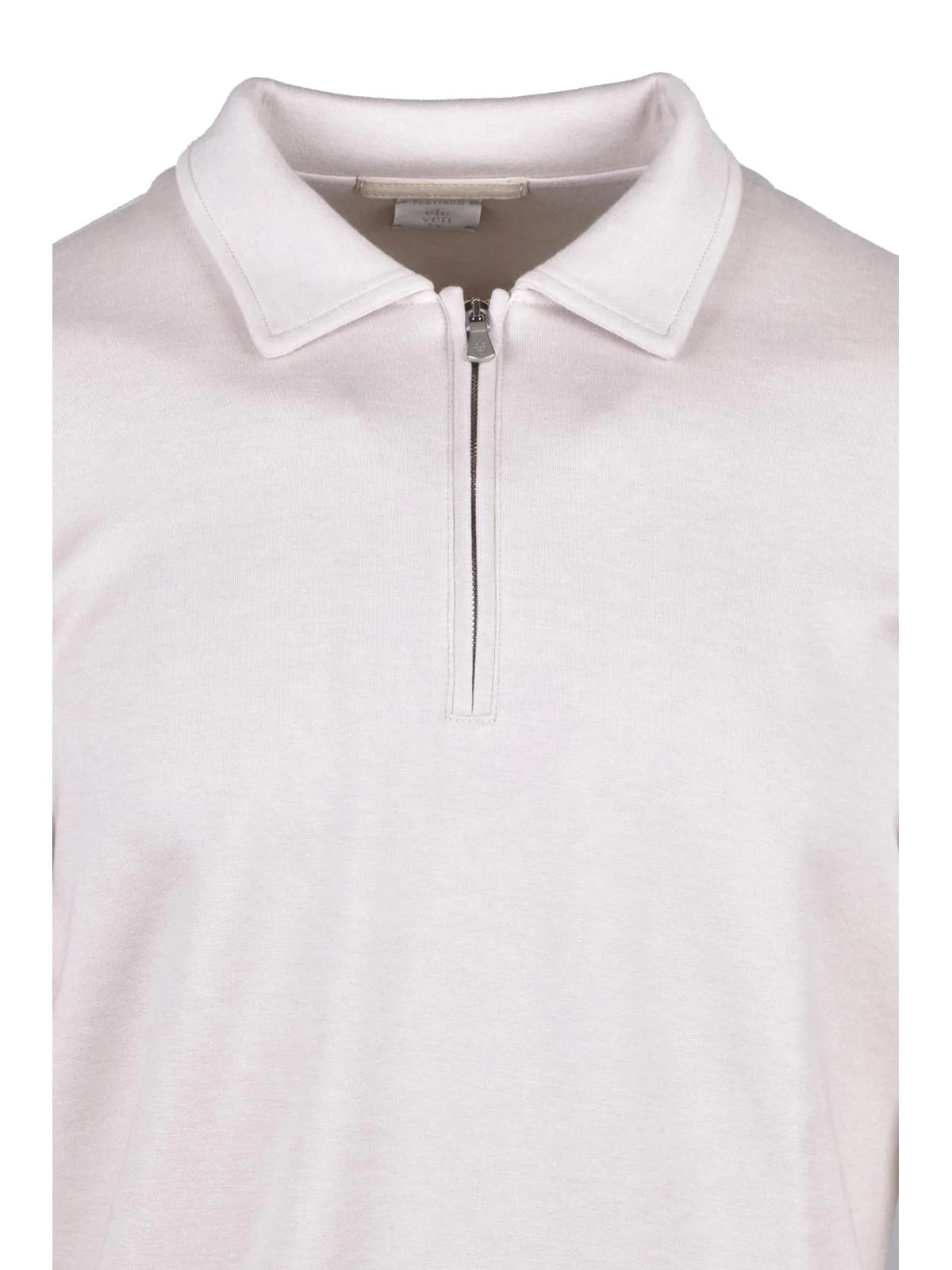 Beige Cotton Polyamide Cashmere Sweatshirt Polo