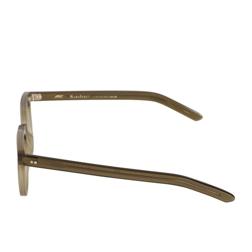 Klassiko Translucent Brown Rectangular Frame Eyeglasses with Metallic Rivets