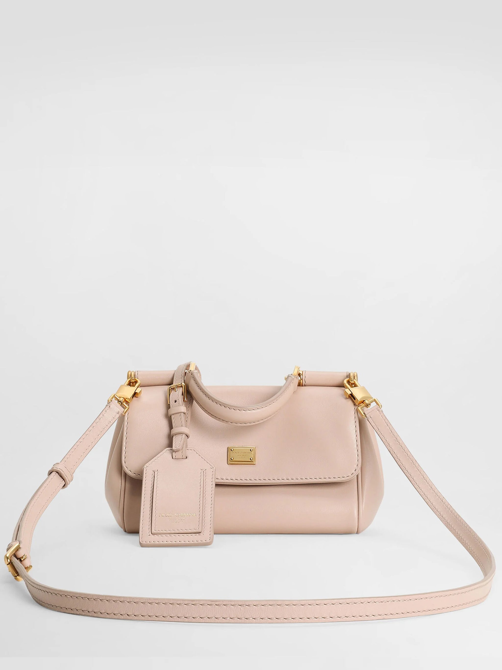 Neutrals Vit. Plonge Structured Leather Handbag