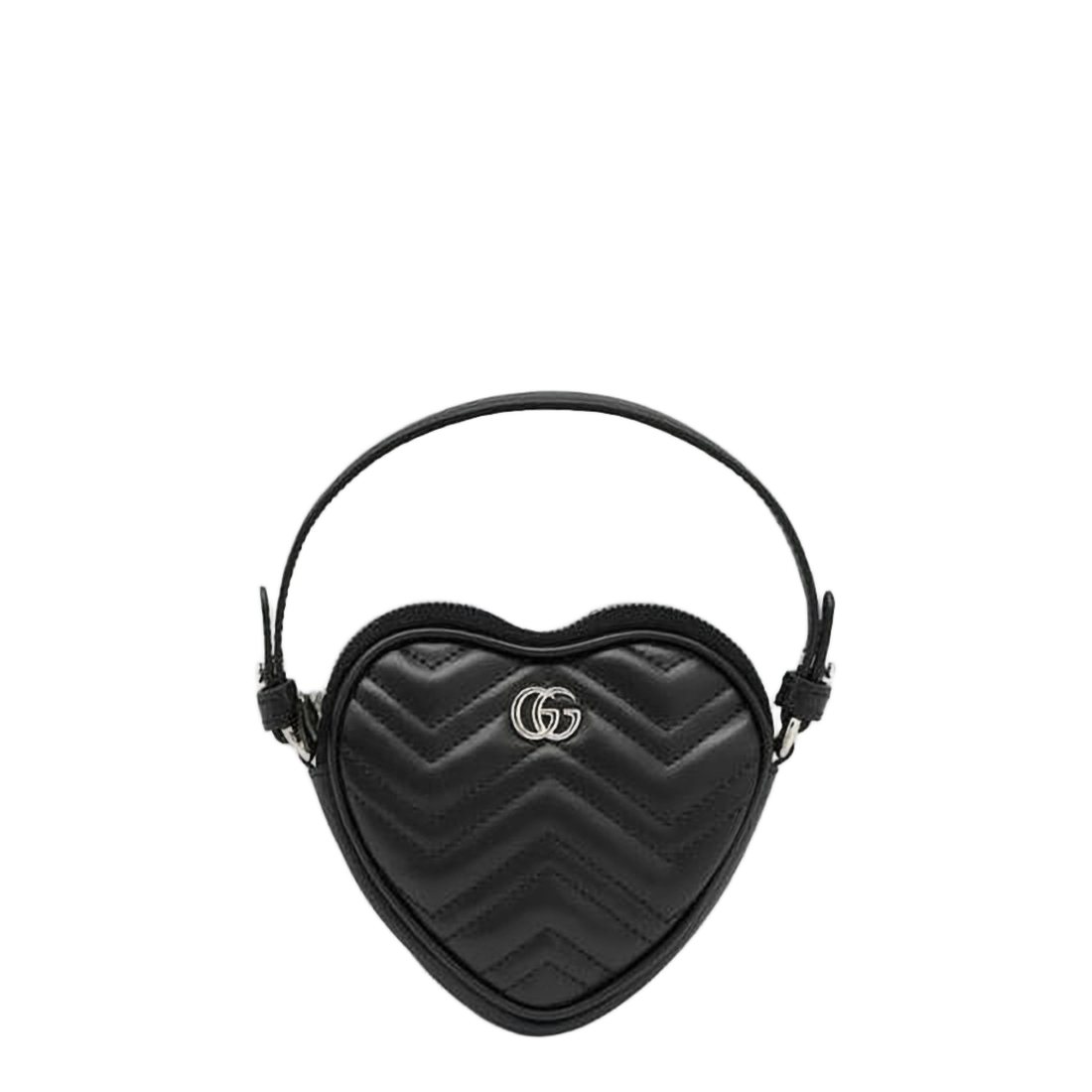 Heart-Shaped Mini Shoulder Bag in Quilted Leather