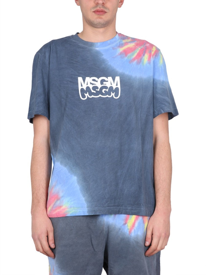 Tie-Dye T-Shirt With Bold Logo