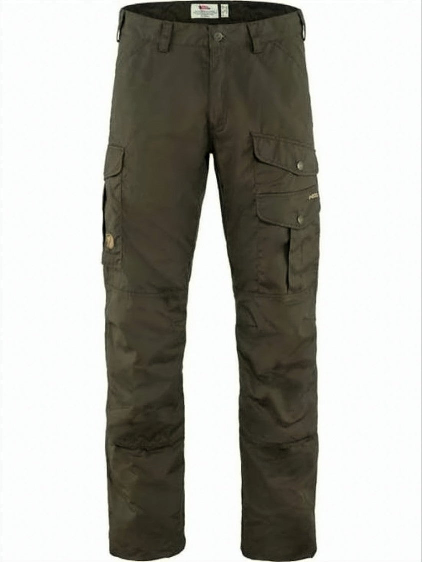 Cargo-Style Straight Pants with Reinforced Knee Areas
