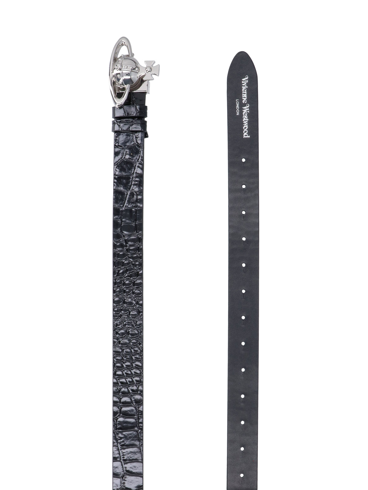 Black Sleek Polished Minimalist Leather Belt