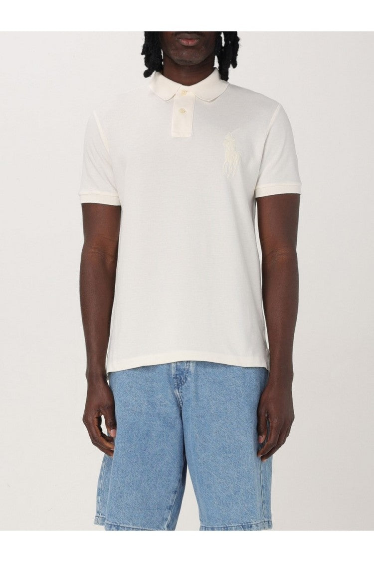 Classic Collared Cotton T-Shirt With Textured Finish
