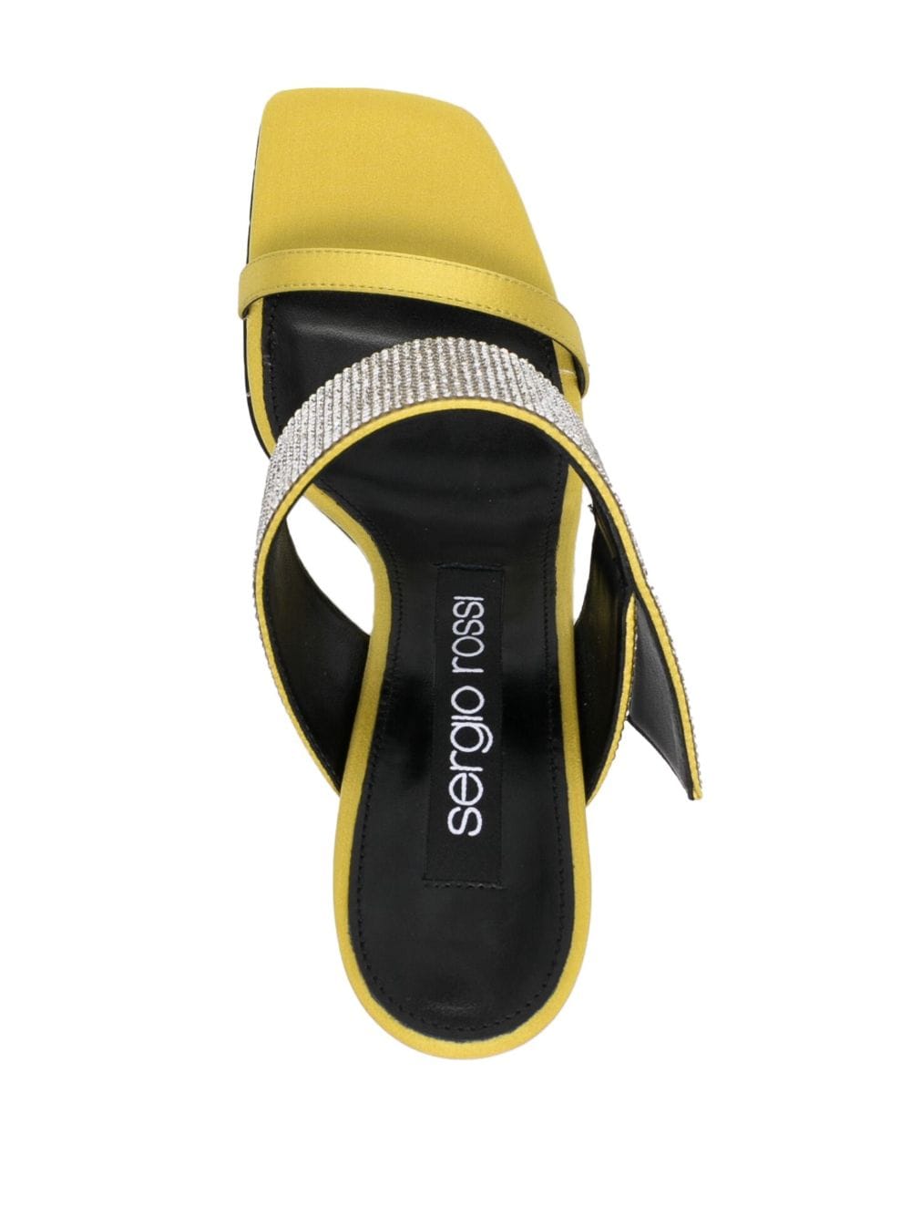 Lemon Yellow Satin Mules