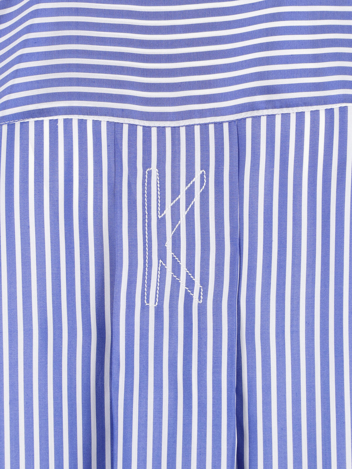 Blue Silk Striped Classic Collar Shirt