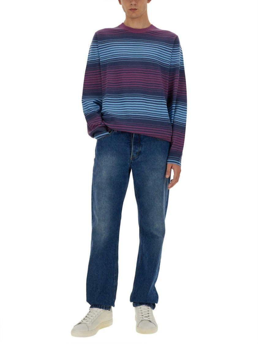 Relaxed-Fit Striped Merino Wool Sweater