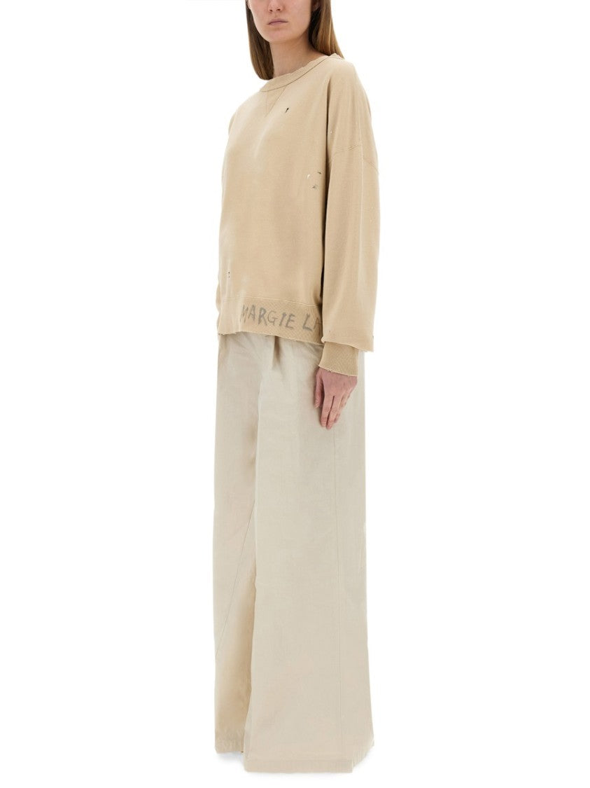 High-Waisted Wide-Fit Pants With Pleated Detailing