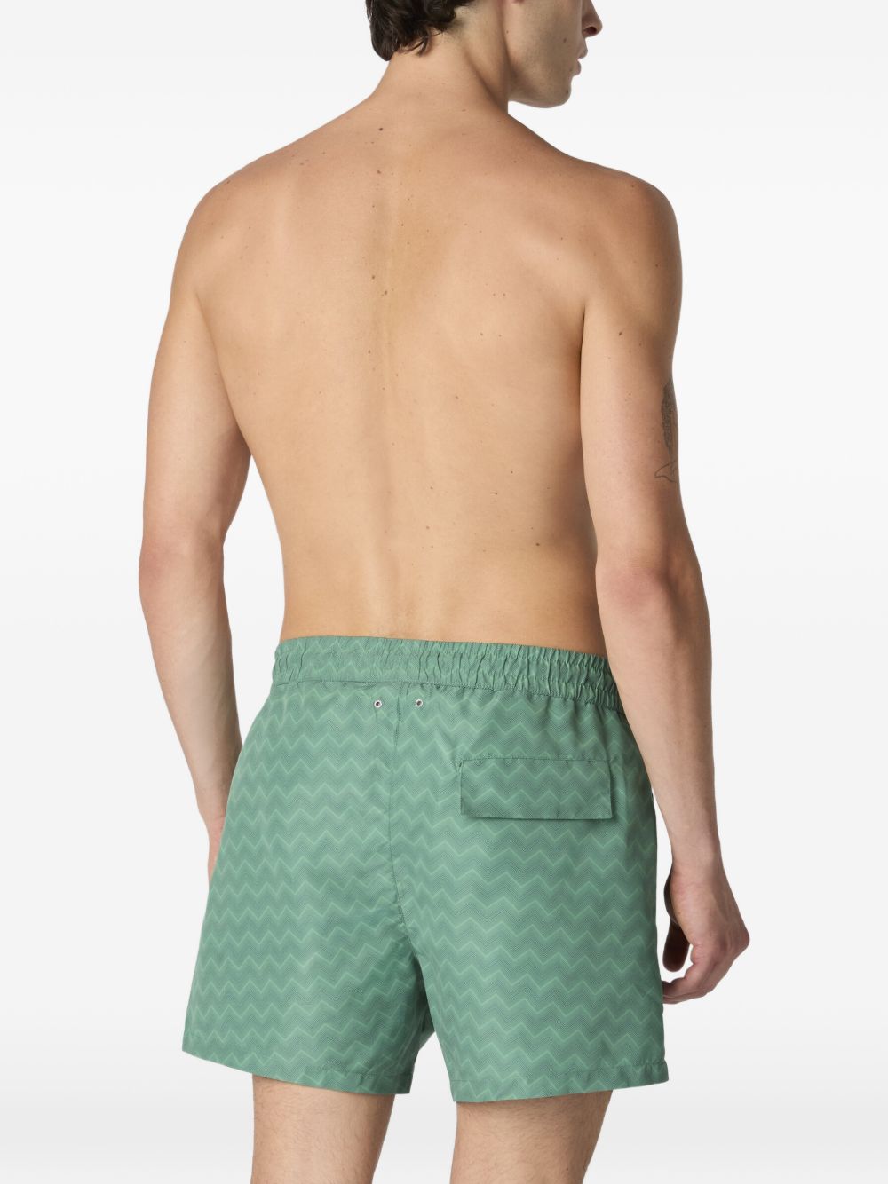 Mid-Length Zigzag Pattern Shorts