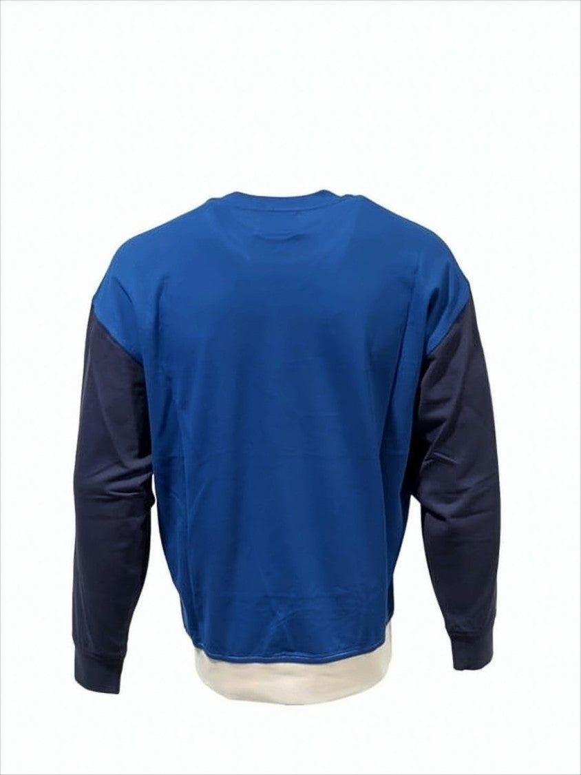 Color-Block Long-Sleeve T-Shirt with Bold Lettering