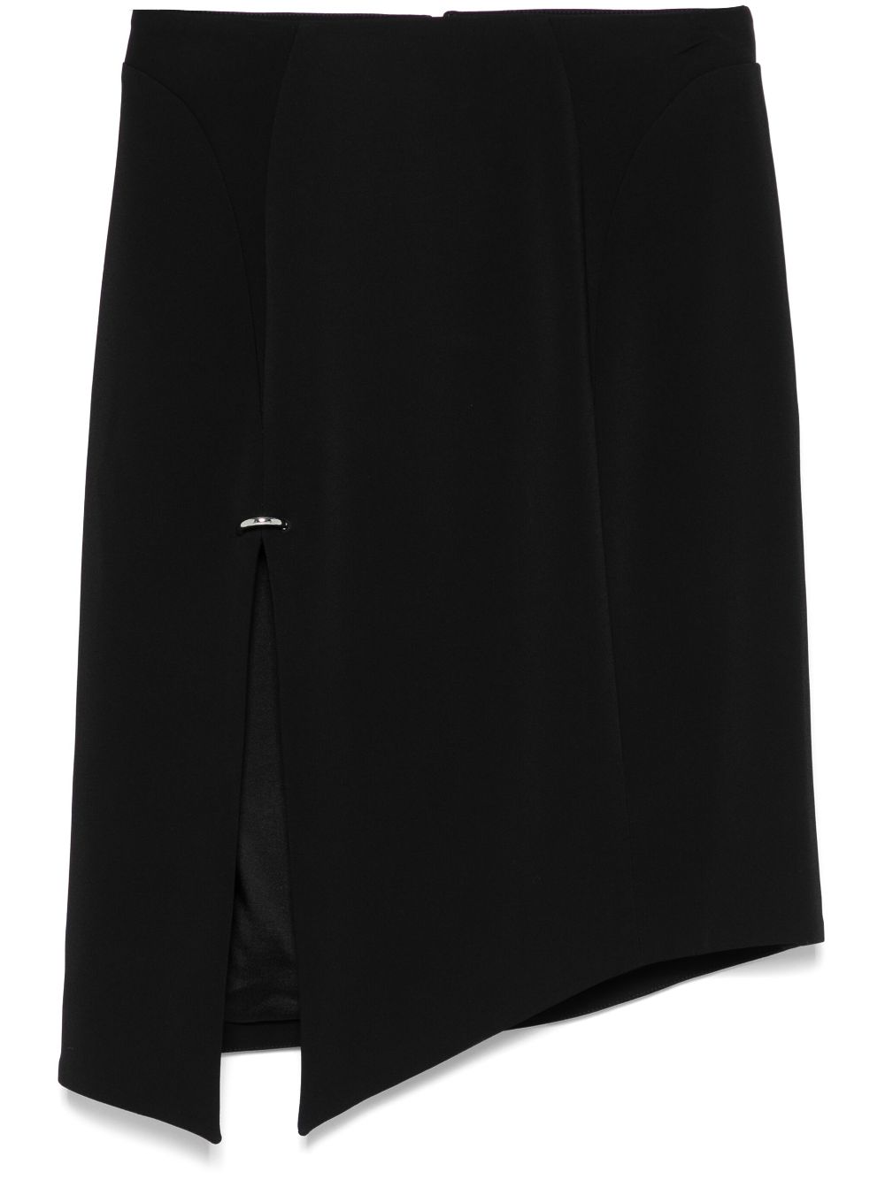 Asymmetrical Black Mini Skirt