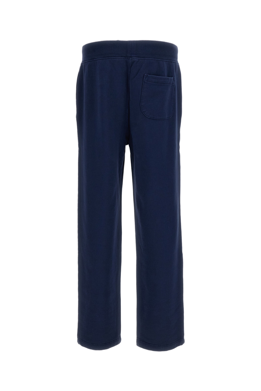 Blue Wide-Leg Cotton Sweatpants