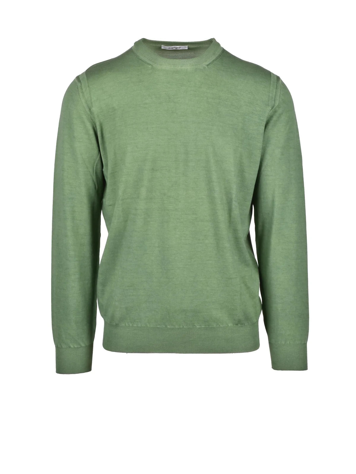 Green Crewneck Cotton Sweater