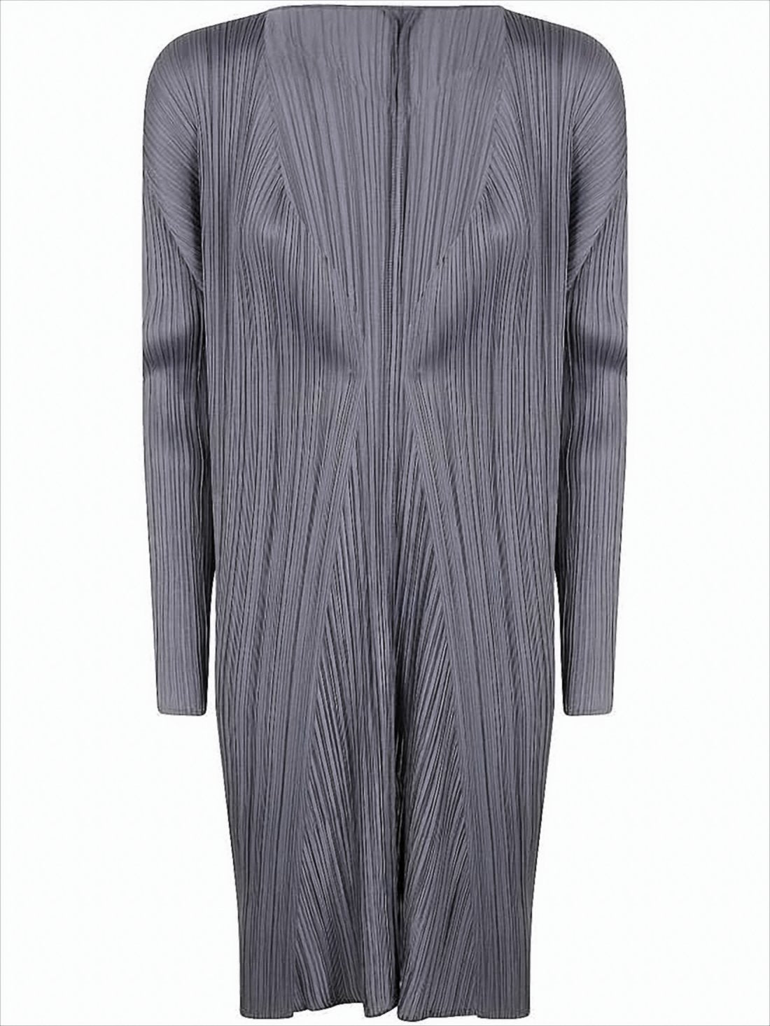 Pleated Textured Cardigan with Sculptural Design
