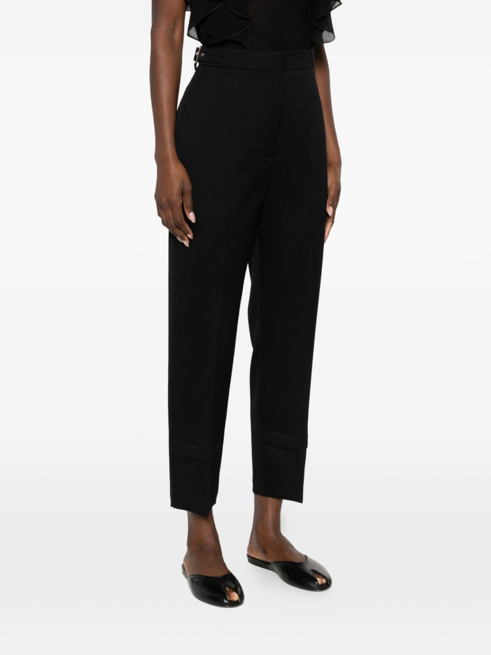 Straight Leg Trousers With Concealed Fly