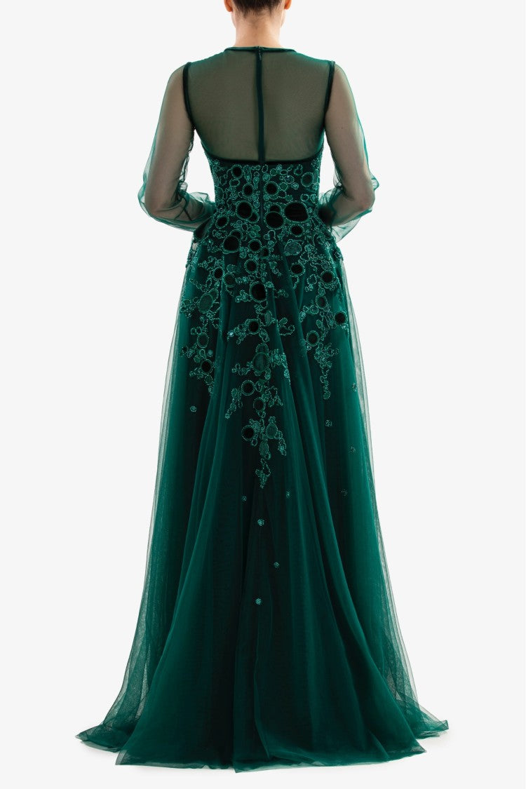 Embroidered Tulle Dress
