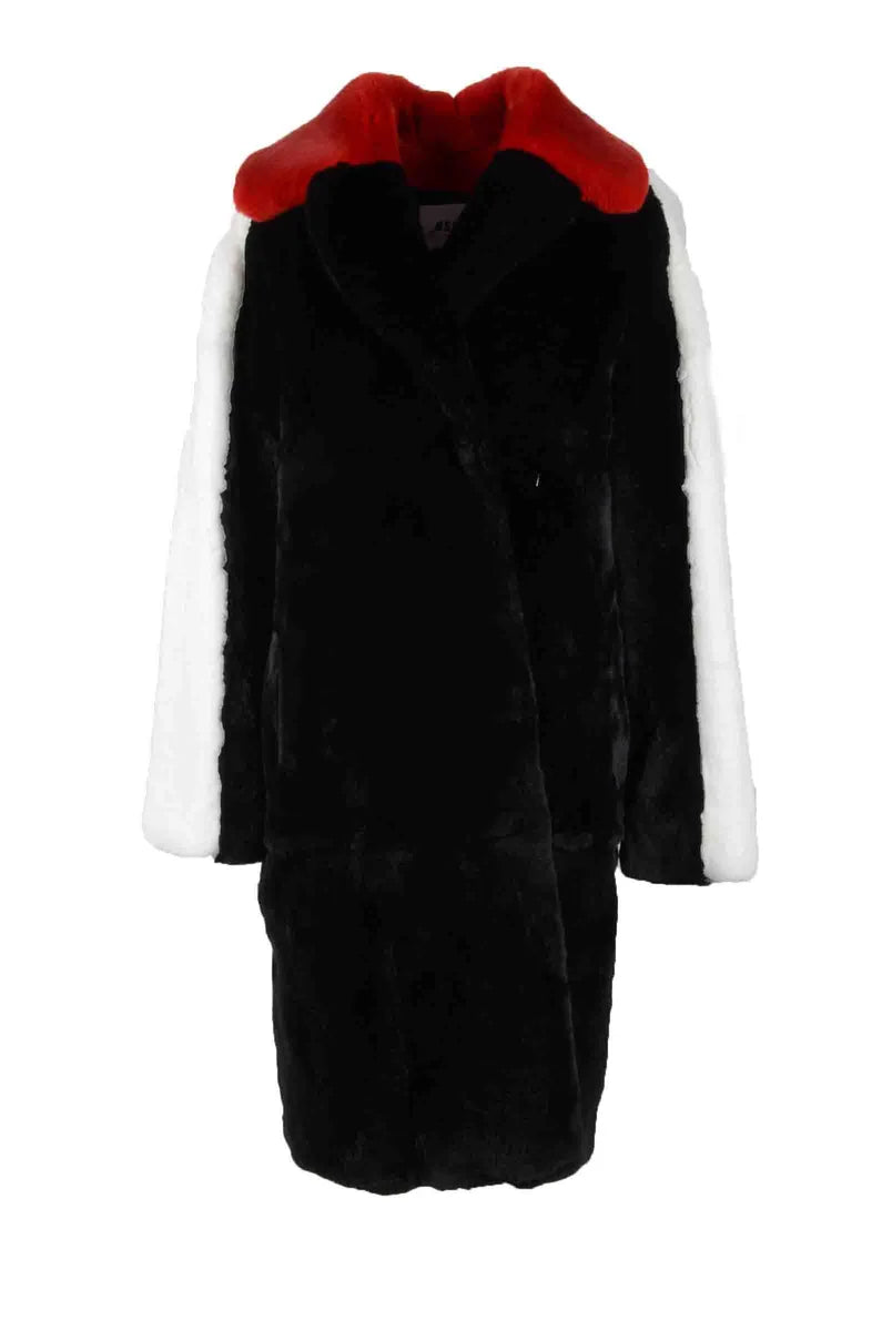 Rex Lapin Fur Coat - Black/White