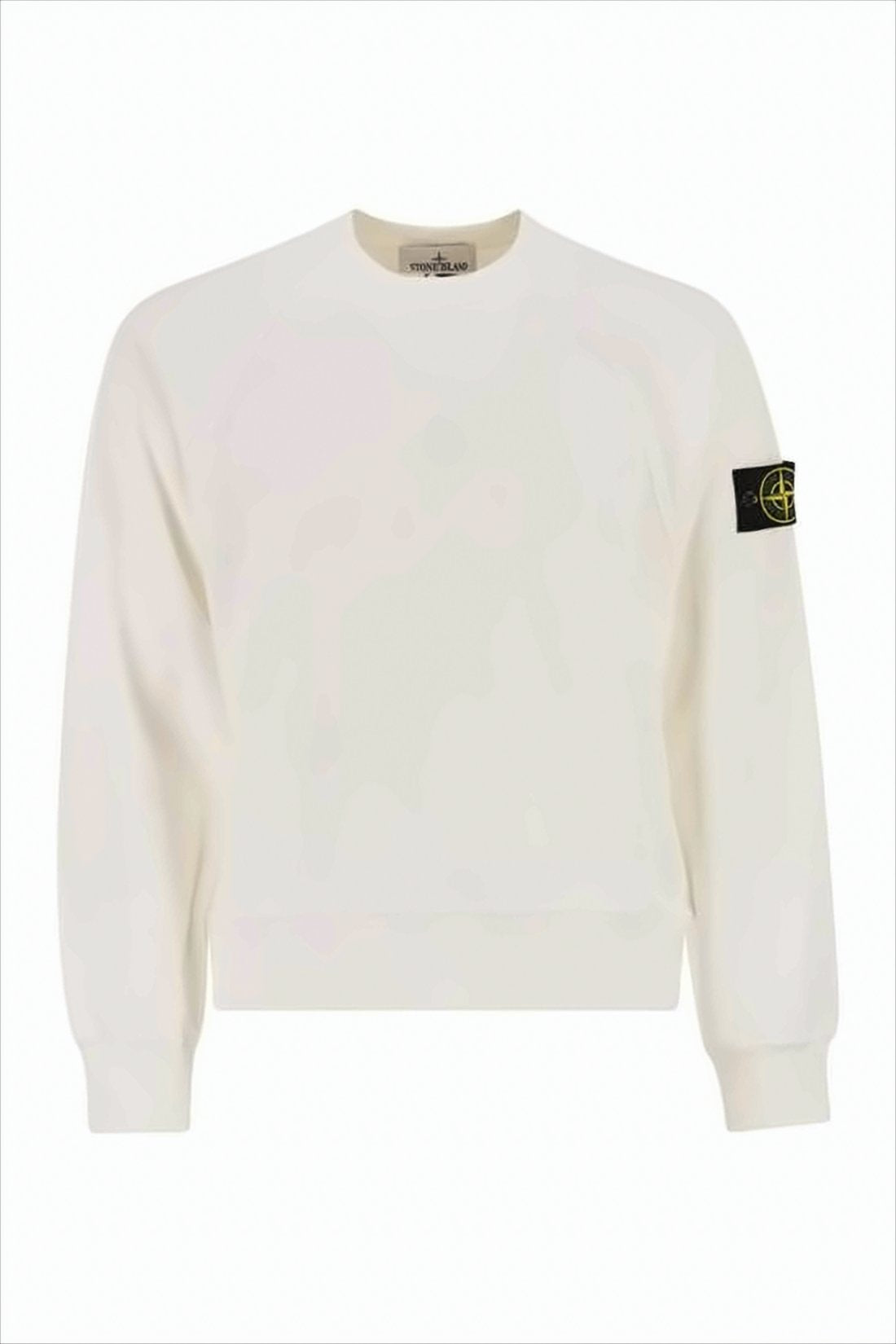 Long-Sleeve Minimalist Cotton T-Shirt with Compass Logo
