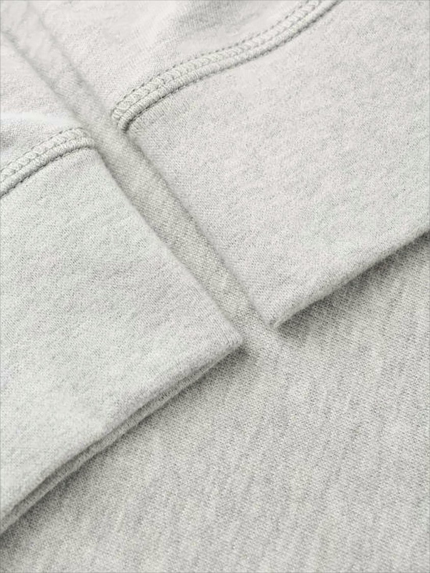 Long-Sleeve Heathered Sweatshirt With Classic Crew Neckline