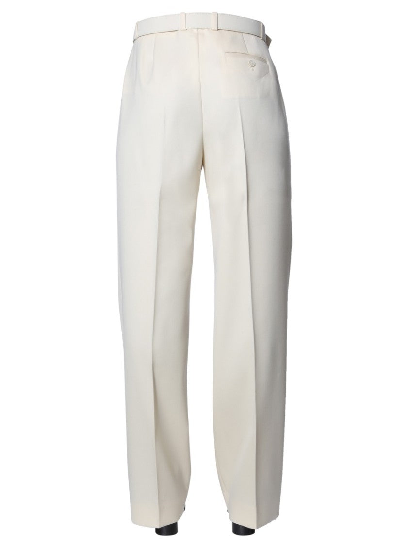 High-Waisted Tailored Pants With Matching Belt
