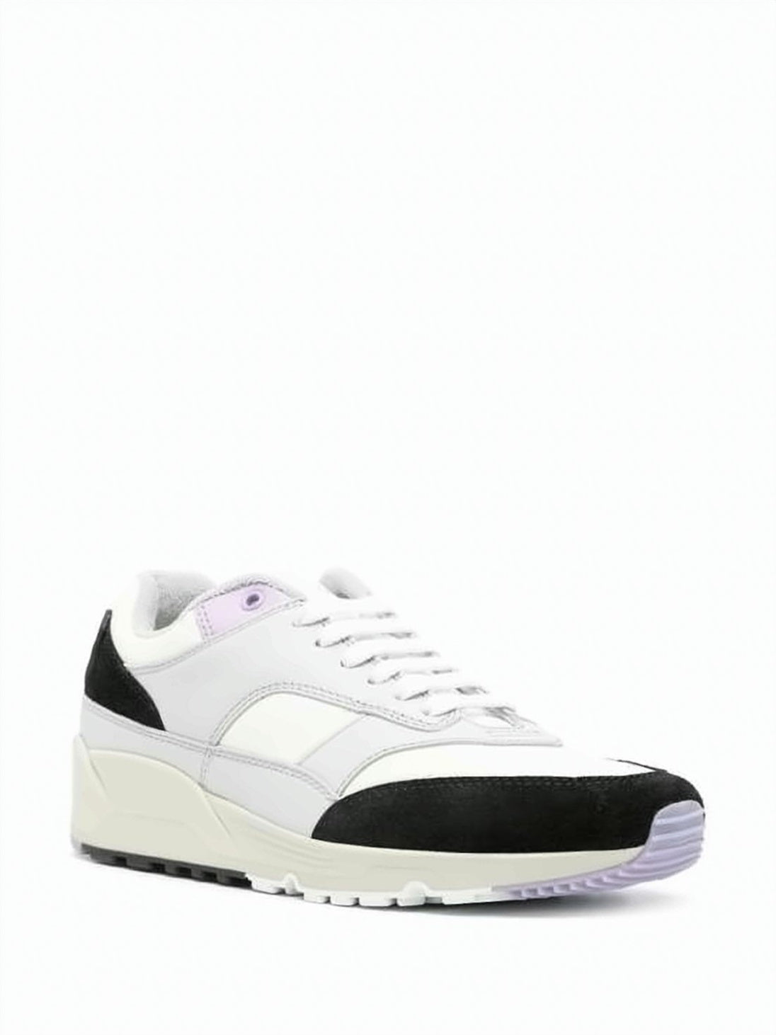 Nylon and Calf Leather Sneakers