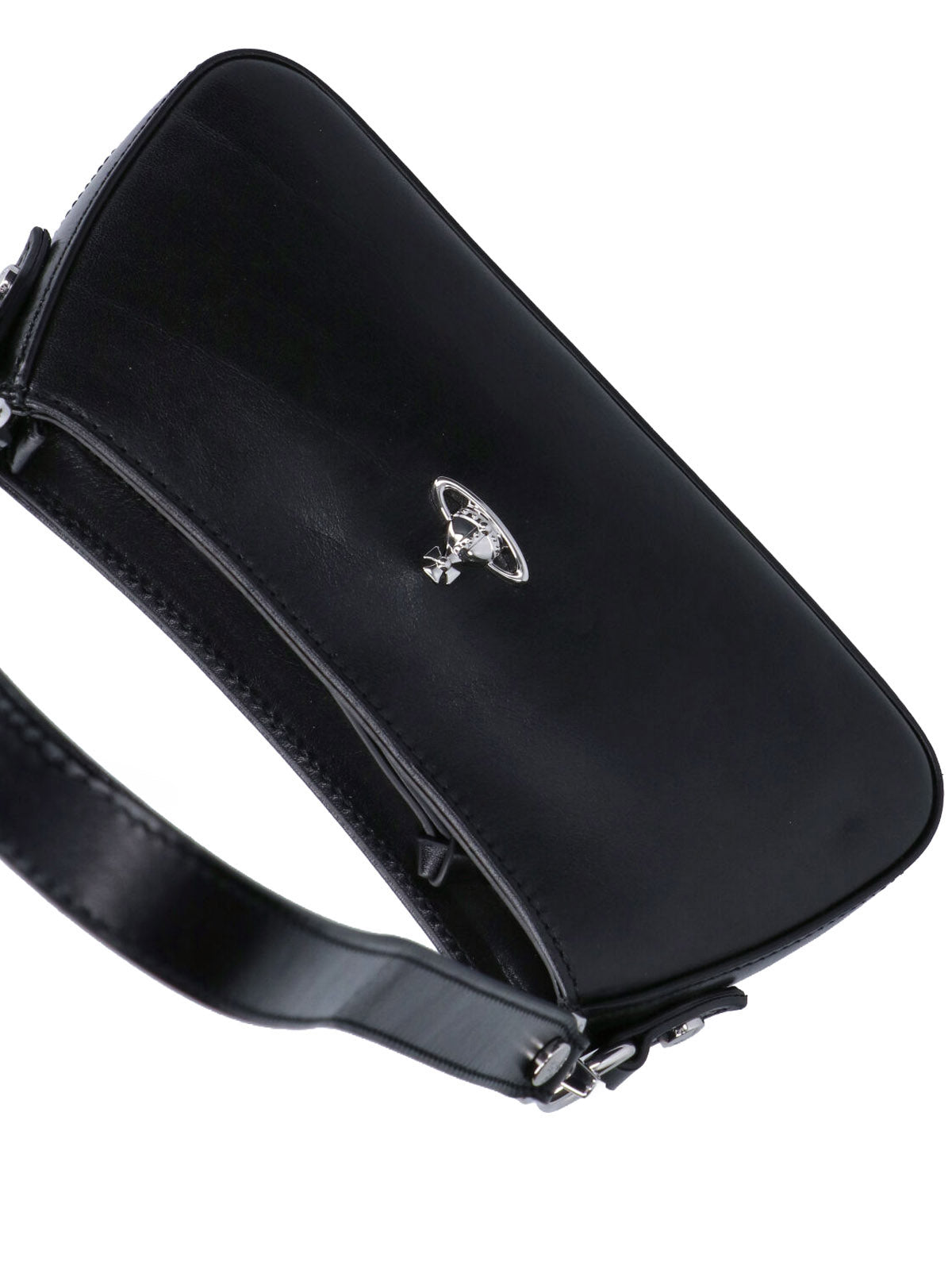 Black Tasha Structured Leather Shoulder Bag