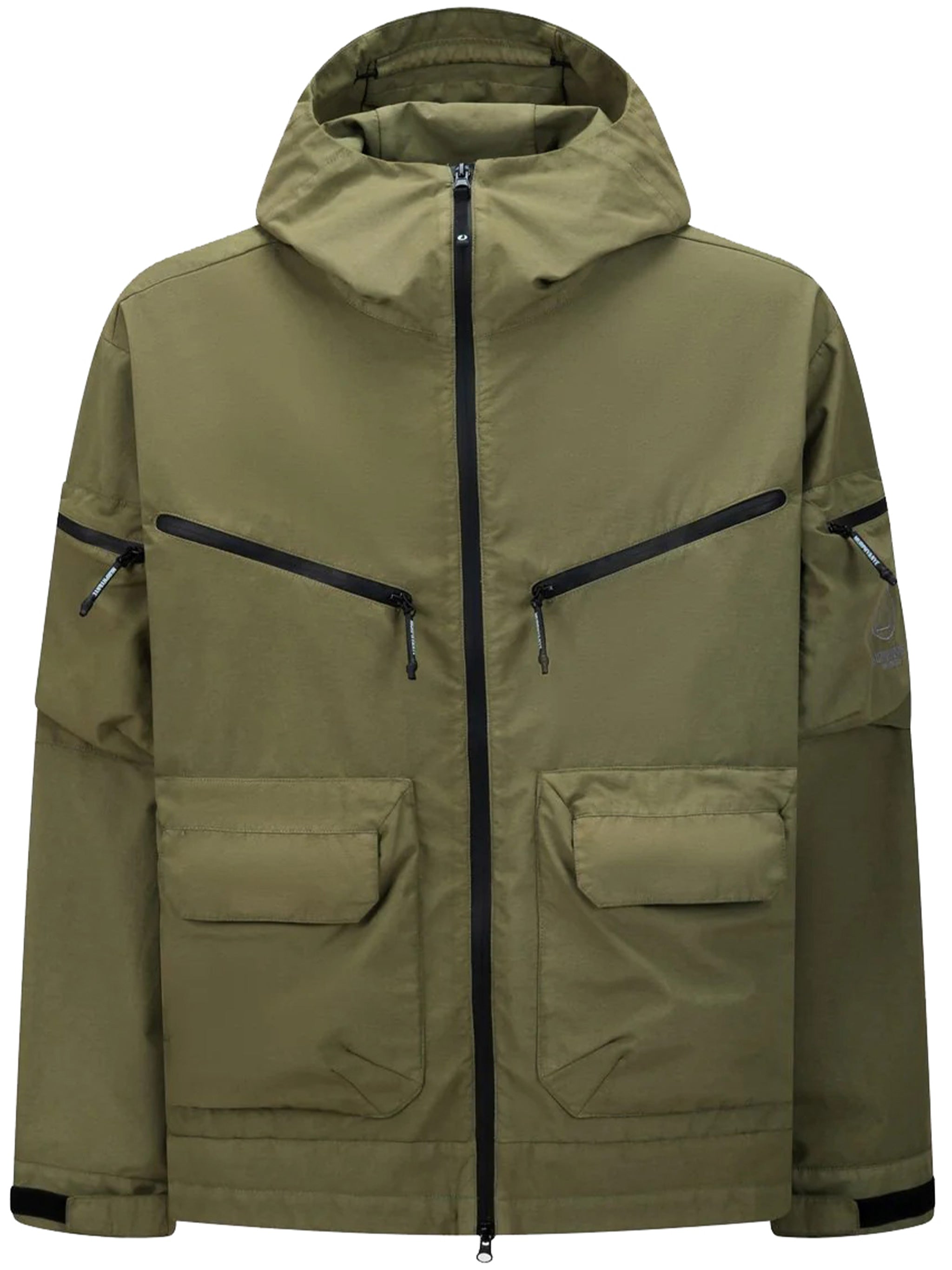 Green Sheet Boxy Fit Utility Hooded Jacket
