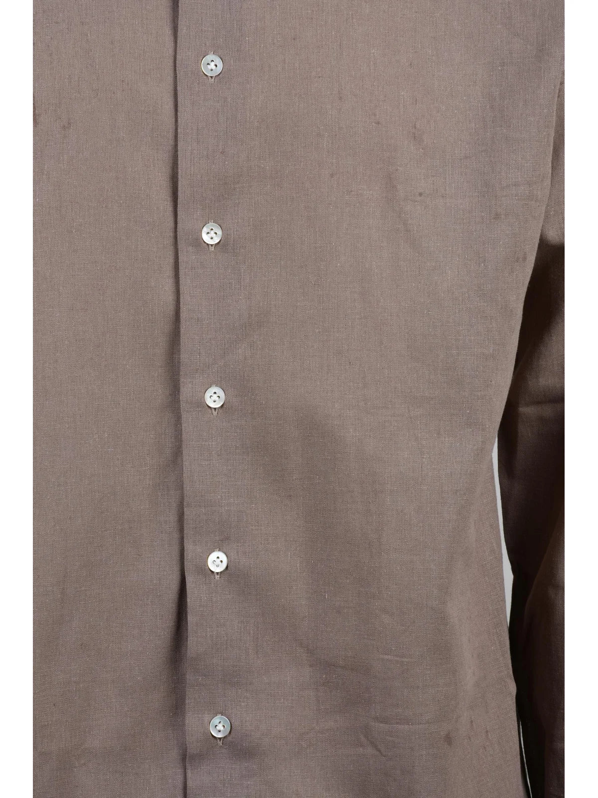 Taupe Cotton Linen Men Shirt