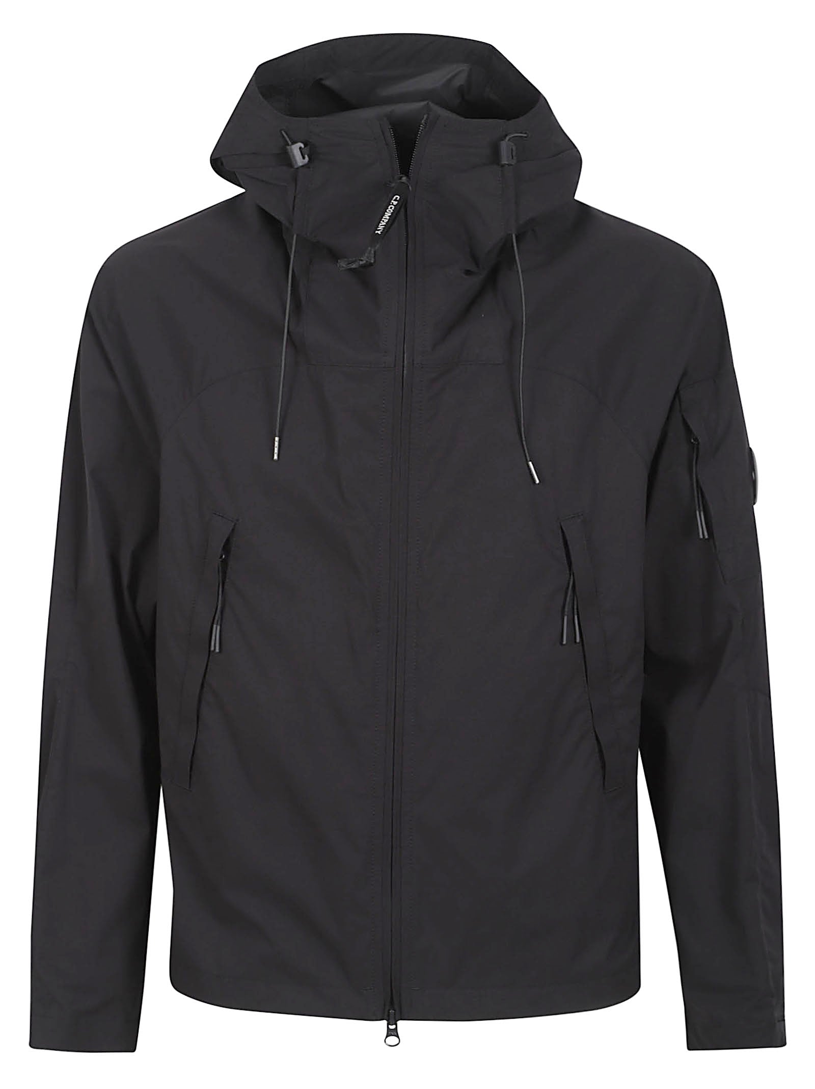 Cropped Black Casual Jacket with Zippered Closure