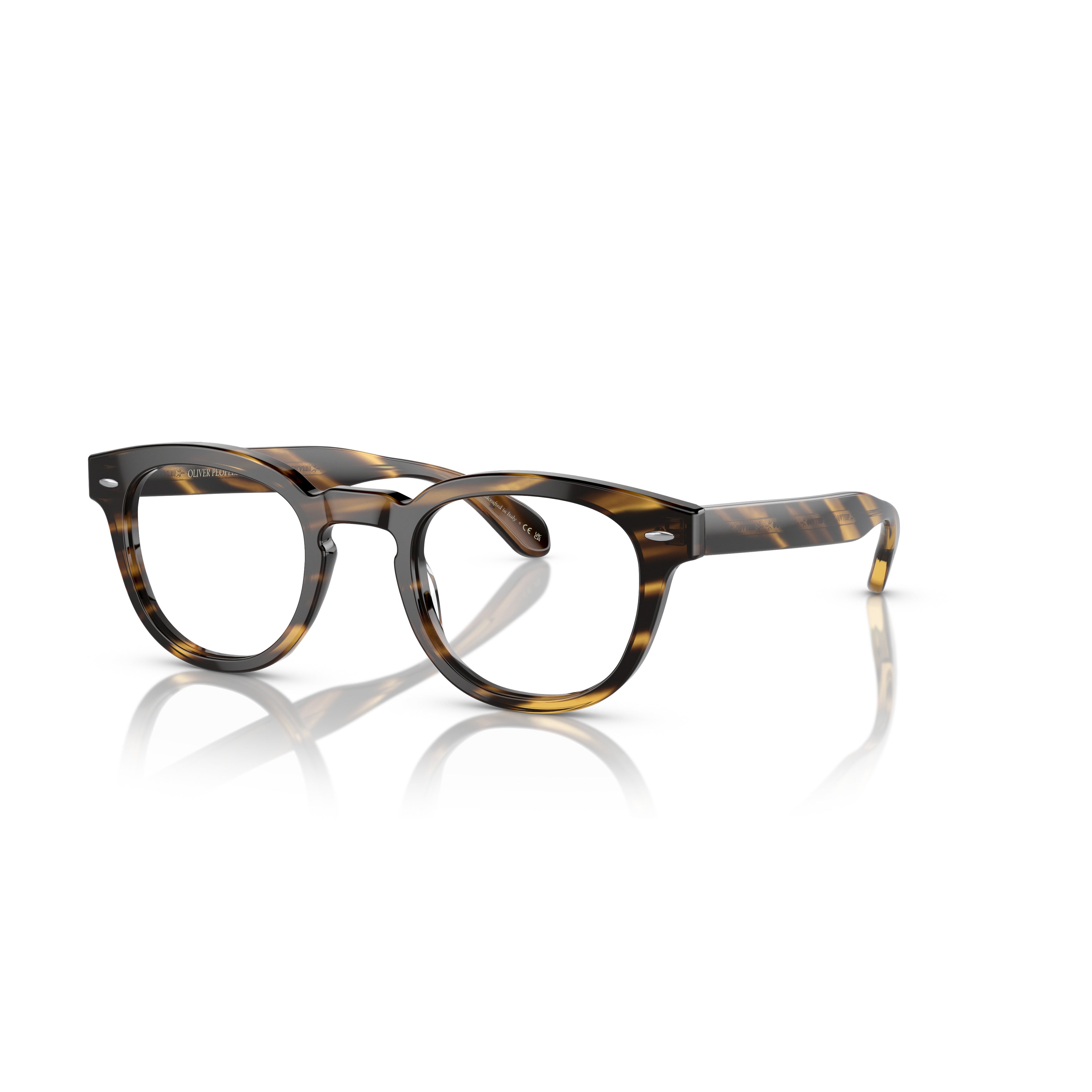 0ov5036 Round Tortoiseshell Frame Eyeglasses with Keyhole Bridge