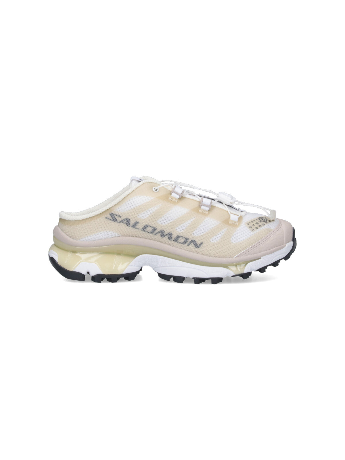 Slip-On Beige Mesh Sneakers With Textured Rubber Sole