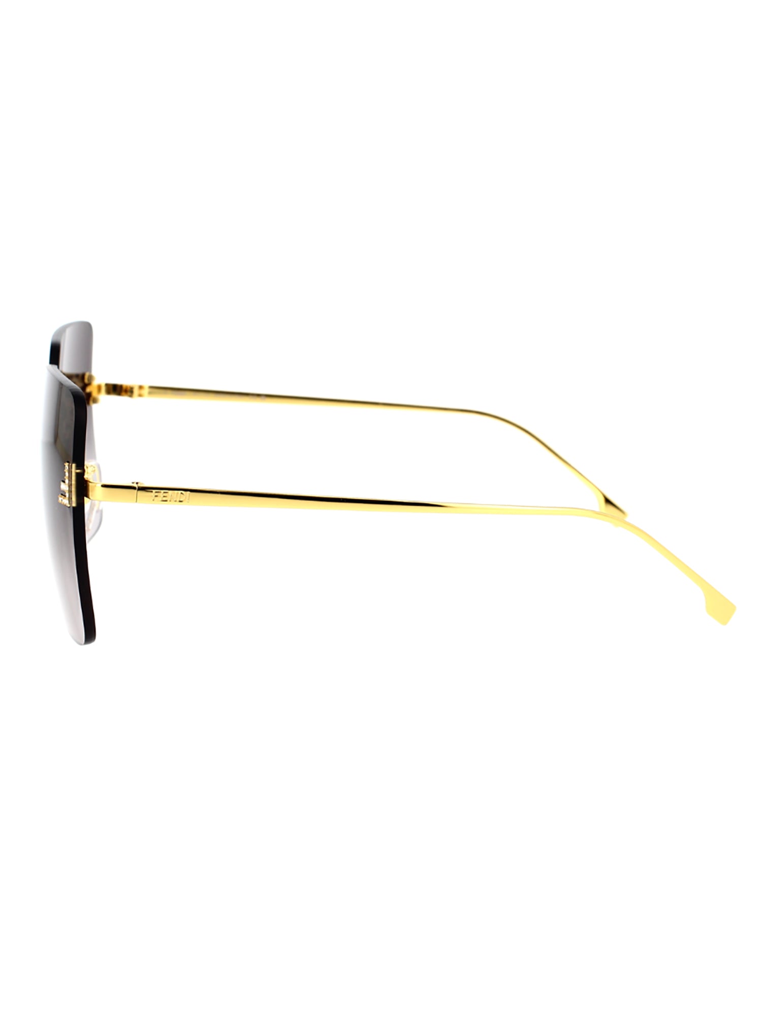 Bold Square Frame Sunglasses With Metallic Finish