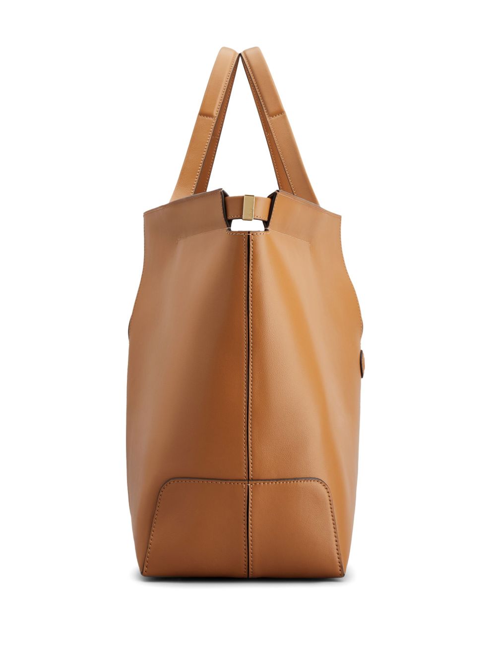 Smooth Brown Leather Tote