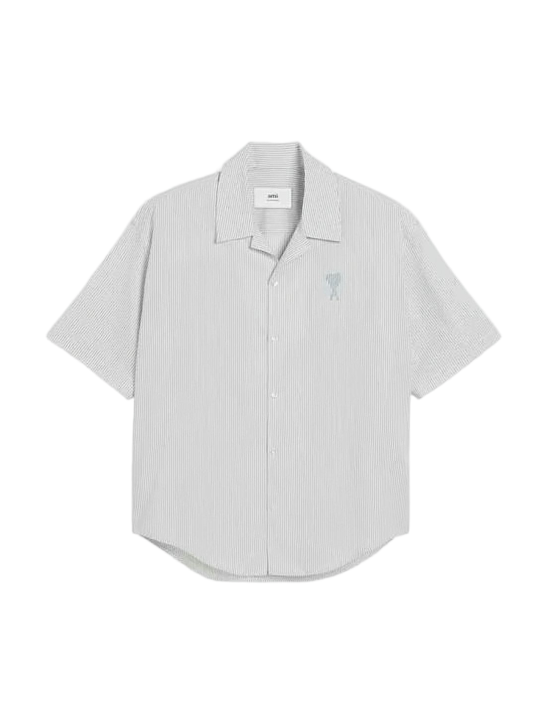 Relaxed Fit Short-Sleeve Shirt with Camp Collar