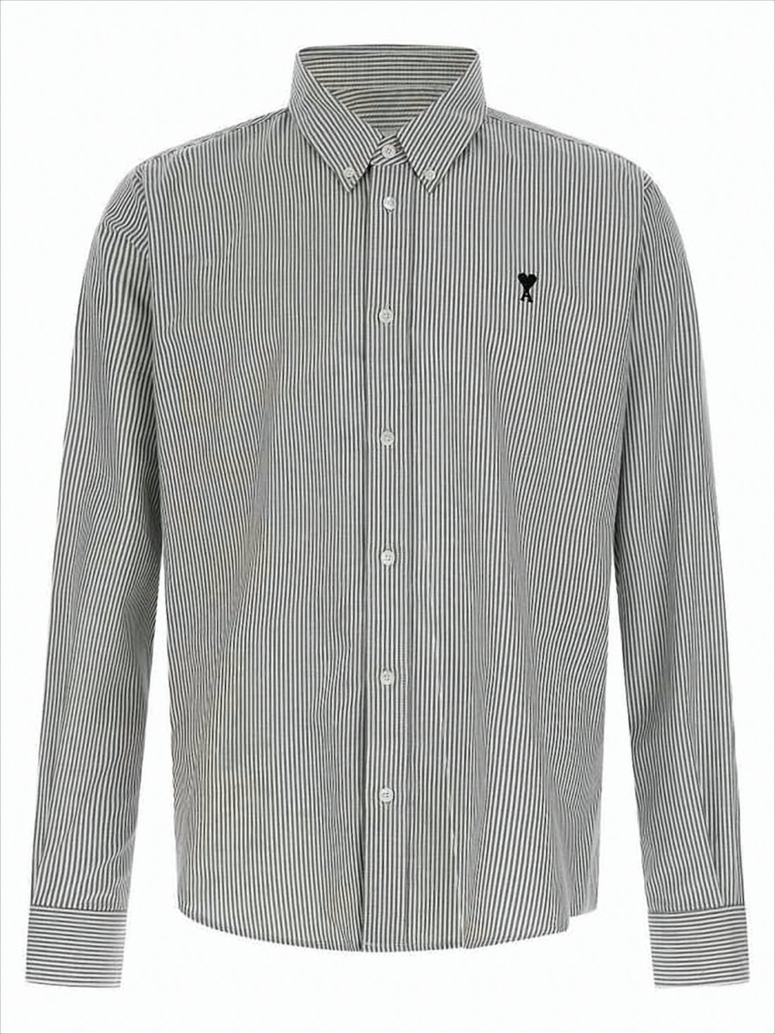 Long-Sleeve Striped Button-Up Shirt