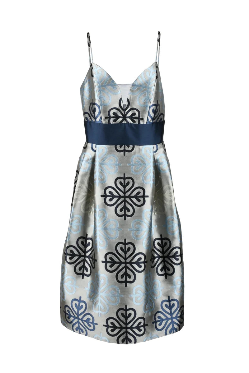 Nefertari Set Cropped Textured Jacket and Structured Skirt Ensemble